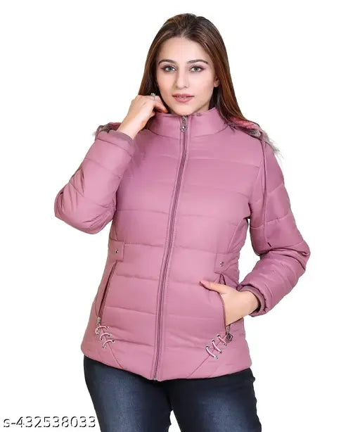 XXL nylon solid jacket, fashionable women's jacket from India