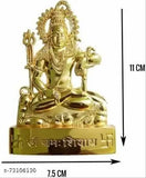 Rudraksham creation shiva statue, metal shiv murti, shankar idol, shiv linga decorative showpiece