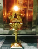 Brass Murugan vel Pooja room, intricately crafted Indian religious item measuring 10cm x 1.5cm x 10cm