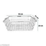 Stainless steel dish rack with tool holder, approximately 54cm x 41cm