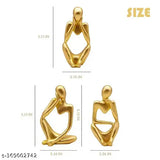 Resin abstract thinker men statues set (gold), modern art decor for home or office - mini size, exquisite craftsmanship & advanced material
