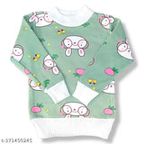 Morvika woolen baby cardigan set, velvet round neck, printed pattern, long sleeves, Indian origin (0-1 yrs)