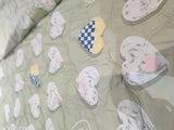 Cotton double bed AC comforter, cozy and warm, glass cotton, double-side reversible