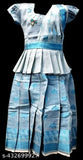 TrendyKidz Pattu Pavadai, South Indian kids lehenga-choli in art silk, short sleeves with zari woven top & stitching, 1-2 years old, Indian origin