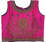 Taffeta silk lehenga-choli set for kids, embellished with finest embroidery and metallic latkan, 3-8 years sizes available