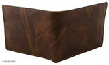 Faux leather bi-fold wallet, solid color, 3 compartments, free size, perfect for daily use