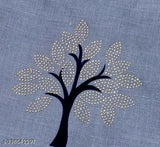 Blue kameez with tree applique and sequins detail