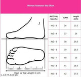 Shine belly in size chart: Women's feet wear size 9 shoes, Europe length 43cm, UK length 41cm