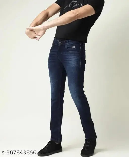 Blue denim men's jeans by Markview, stylish fit for modern wardrobe
