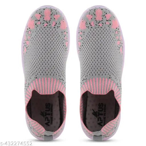 Printed knitted PVC belly shoes for ladies, Indian-made in sizes IND-5 to IND-8