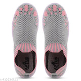 Printed knitted PVC belly shoes for ladies, Indian-made in sizes IND-5 to IND-8