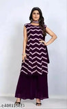 Purple sari with silver embellishments, long skirt