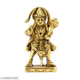 Brass Hanuman Ji ki murti statue, intricately detailed, 1.5 x 2.5 x 1.5 inches, for spiritual home decor
