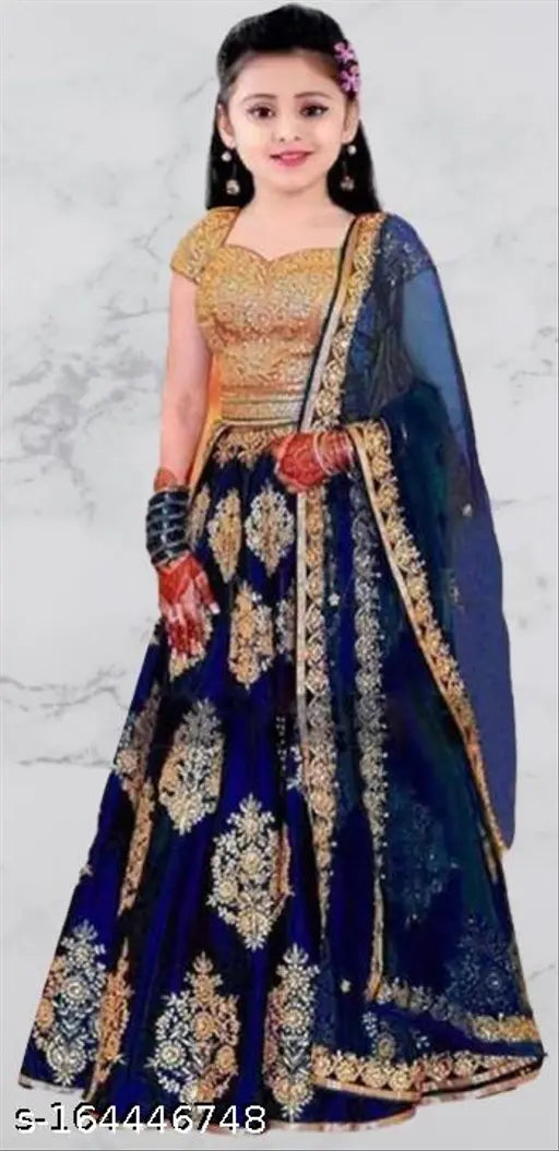 Taffeta silk women's Lehenga choli set, embroidered with net dupatta, suitable for special occasions