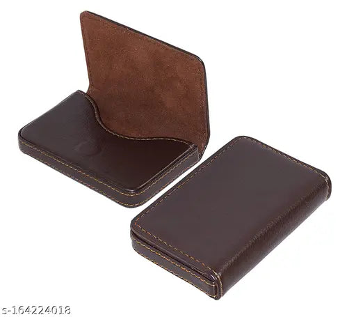 Shiny silvar faux leather RFID wallet, holds 6 cards and coins (Indian-made)