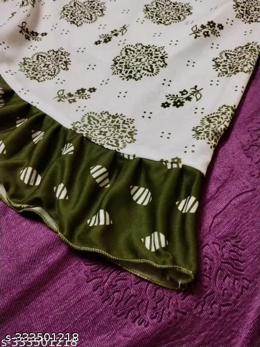 Trendy crepe kurti, printed combo, three-quarter sleeves. Women's Indian flared anarkali kurti