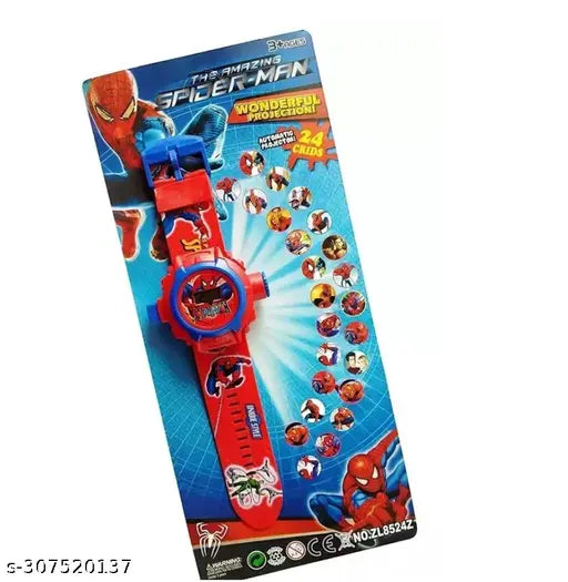 Digital watch with projector feature, kids' and boys' toy wristwatch with rubber band and digital display