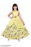 Silk blend sleeveless printed net dress for cute girls aged 3-14 years, India origin