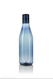 Black plastic Trendy Water Bottle, 1L fridge-friendly design, Flux Capacity brand, unbreakable structure on a table