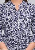 Rayon printed trendy ensemble kurti for girls, three-quarter sleeves, new hit fashion, India origin