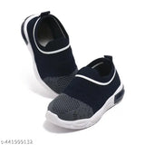 Blue and white slip-on shoes, designed for casual walking