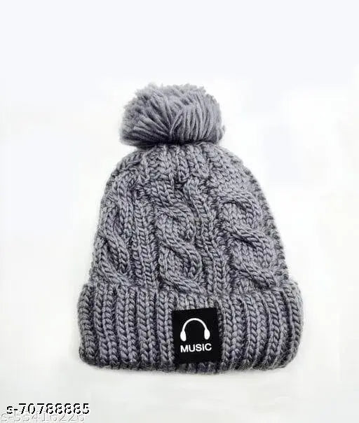Premium quality wool winter fur cap, pack of 01, assorted colors