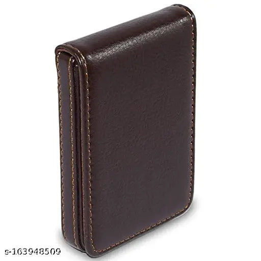 Gorgeous PU business card holder, solid color, holds up to 15 cards. Compact design fits easily in pockets or bags