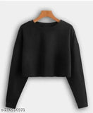 Women's solid cotton top with long sleeves for office and casual wear, extra soft mill-dyed fabric