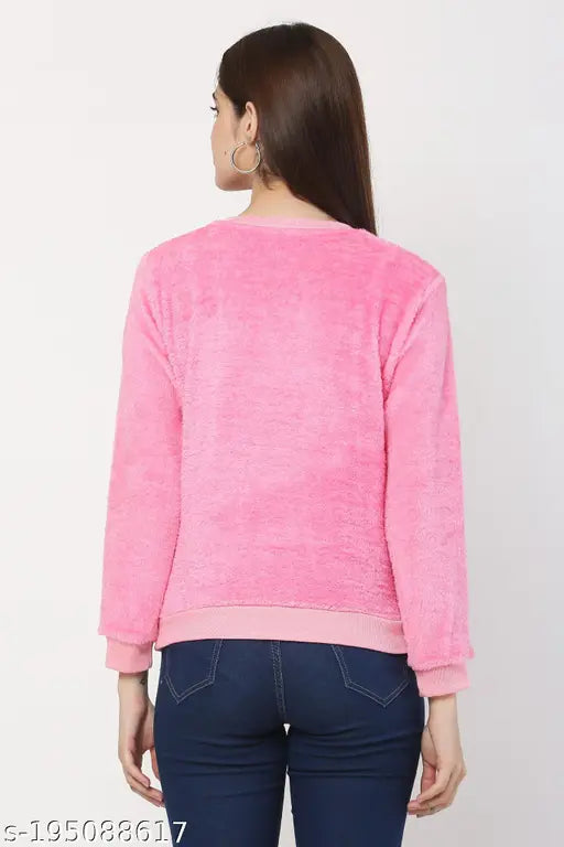 Printed wool fur jacket, long sleeves, India-made winter apparel for women