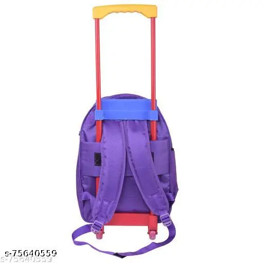 Butterfly printed polyester Indian Riders school bag, free size (17"), durable for kids with adjustable straps and 3 compartments
