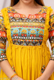 Rayon print Anarkali kameez, chudidhar set with tie-dye patterns, suitable for everyday wear for both girls and women