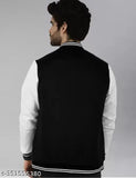 Black and white jacket with contrasting trim
