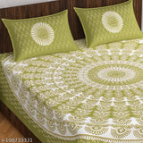 Pure cotton Jaipuri double bedsheet, vibrant ethnic motifs, soft & comfortable sleep, ideal for mild winter