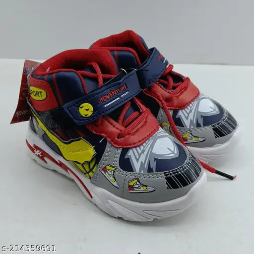 Stylish mesh and PVC casual shoes for kids. Comfortable lace-up slippers with sweat-absorbing fabric for cozy relaxation at home or post-work wear, India origin