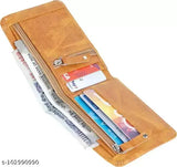 Classic PU two-zip wallet, free size (11cm x 10cm), men's accessory, durable artificial leather, three compartments