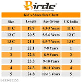 BIRDE sports shoes, regular walking shoes for kids size chart