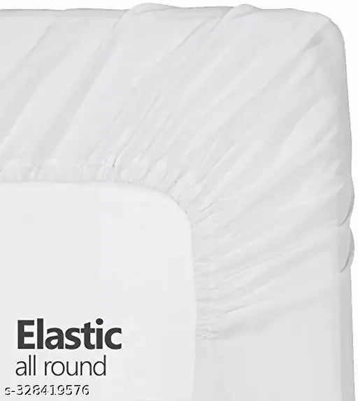 Microfiber cotton double bedsheet set, 210 TC geometrical pattern, elastic-fitted double bed, ideal for adult use in summer, made in India (L78xW72xH7in, includes 2 large pillow covers)