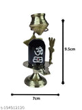 Brass Adi Shankara Shivling with natural stone, Jaladhari Lota Kalash for home temple Puja/Pooja. Dimensions: 7cm(L) x 10cm(H) x 5cm(W). Handcrafted in India