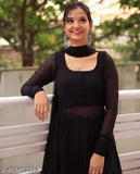 Georgette Palazzo set with kurti and dupatta - elegant women's fashion for office, casual, or special occasions, made in India