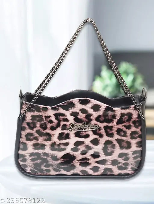 Pink sling bag, crossbody handbag, spacious, zip closure