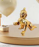 Metal Krishna Idol: Laddu Gopal Big Saez Medal, ideal for Janmashtami offerings