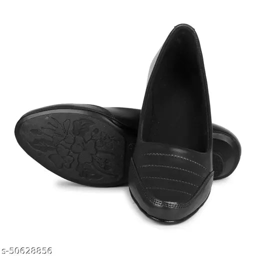 Synthetic striped formal bellies by Commander Shoes for women and girls (Hrp9), available in various sizes (IND-3 to IND-7)