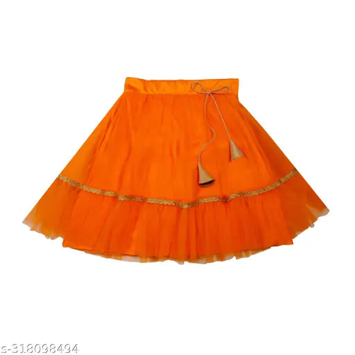 Silk blend and net embroidered lehenga set with choli and dupatta, various sizes from 6-10 years old, Indian traditional attire for girls