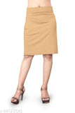 Cotton blend solid net Shloky pencil skirt for Western wear, size 26, length 20 inches, made in India