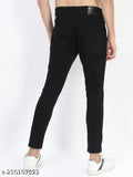 Black cotton jeans, traditional look for party wear and fashion, size 28/30/32 - Indian craftsmanship