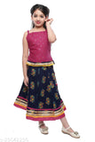 Embellished rayon slub sleeveless skirt top from Bhatia enterprise, ethnic motif, sizes 6-12 months, 1-2 years, 2-3 years, and 3-4 years, made in India