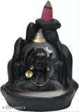 Poly resin Shiva-Shivling decorative combo with 21 free incense cones, traditional Indian God idols for devotees