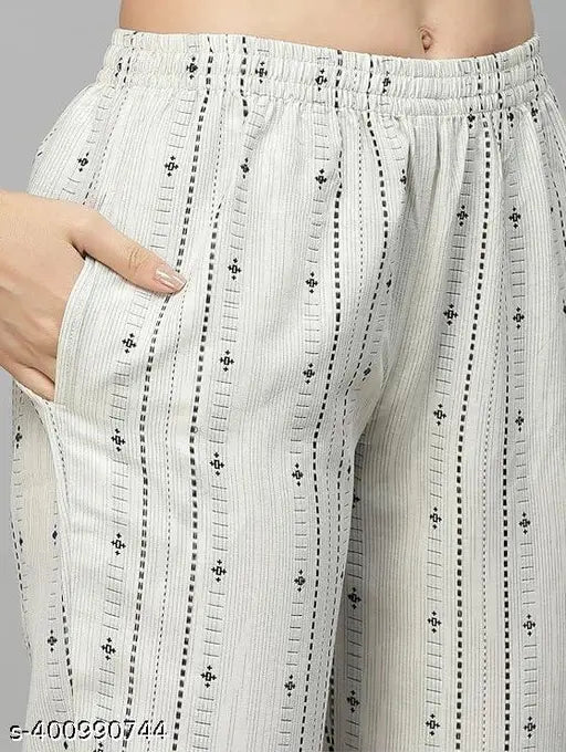 Cotton woven western wear 2-piece co-ord set (tunic top & high-waisted pants), latest trendy summer collection from The Mahet Enterprise, flared design, India origin