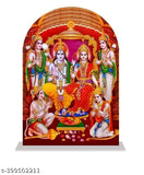 Multicolor acrylic Ram Parivar idol, divine decorative showpiece for car, home, office, or study table