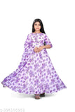 Branded Georgette summer formal gown, Indian ethnic print on long-sleeved cotton blend dress